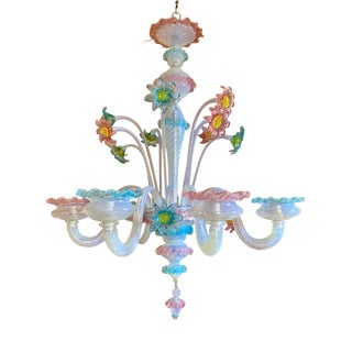 Murano Glass Chandelier, 1950s For Sale