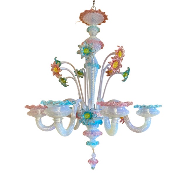 Murano Glass Chandelier, 1950s For Sale