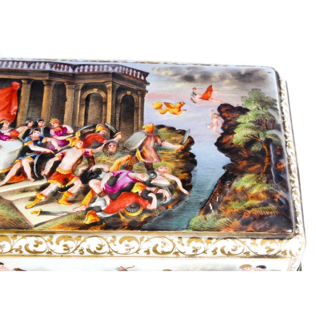 19th Century Italian Capodimonte Porcelain Table Casket For Sale - Image 5 of 18
