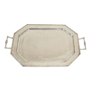 Late 20th Century Arte Italica Pewter Octagonal Serving Tray For Sale