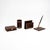 Vintage Brown Leather Desk Accessory Set - 4 Pieces For Sale In New York - Image 6 of 13