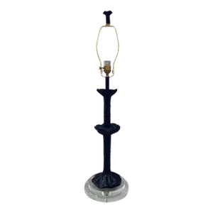Currey & Company Organic Modern Black Lacquer Botanical Table Lamp