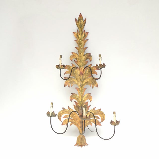 20th Century Sheet Metal Wall Sconces, Italy, 1970s, Set of 2 For Sale - Image 10 of 13