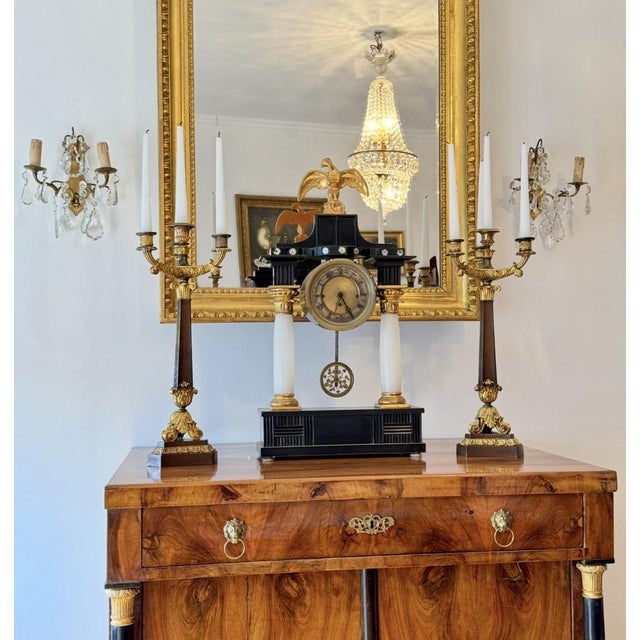 Brown French Empire Gilt Bronze Candelabras, Set of 2 For Sale - Image 8 of 9
