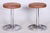 Brown Czech Bauhaus Chrome-Plated Steel Stools with Brown Leather Seats, 1939, Set of 2 For Sale - Image 8 of 8