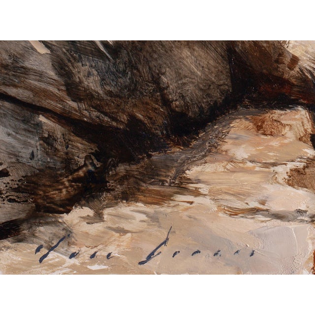 Contemporary Summer Rocks and Sea Plein Air by Jon Doran | Oil on Panel Plein Air Sunlit Rocks and Sea For Sale - Image 4 of 9