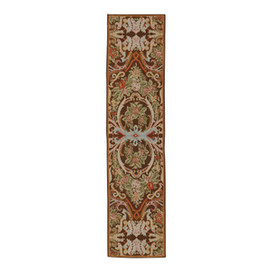 3'x12' Handwoven Bessarabian Kilim Runner Rug | Floral Motif Wool Kilim