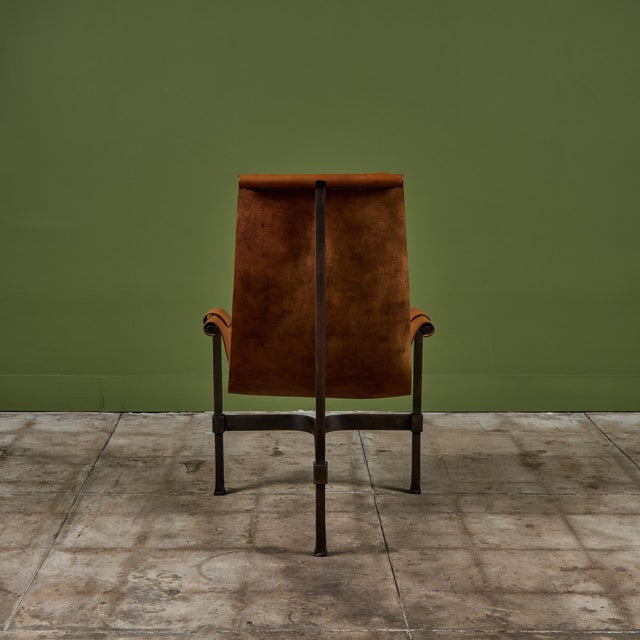 Brown Jean-Paul Rykaert Leather Sling Chair For Sale - Image 8 of 16