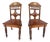 Antique Oak Hall Chairs from Guillows, 1870s, Set of 2 For Sale