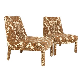 Edward Wormley for Dunbar Mid Century Slipper Chairs - a Pair For Sale