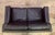 Animal Skin Danish Black Leather Loveseat Sofa by Stouby, Hand-Crafted, 1970s For Sale - Image 7 of 8