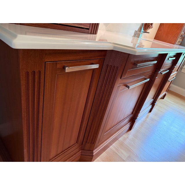 Stunning Hand Carved Mahogany Wet Bar. For Sale - Image 4 of 12