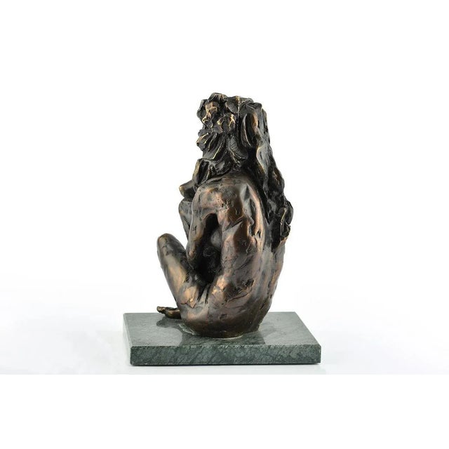 A Swedish Girl - Bronze Sculpture by C. Mongini - Late 1900 Late 1900 For Sale - Image 3 of 4