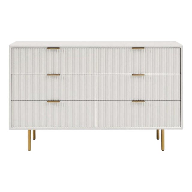 West Elm Quinn 6-Drawer Dresser in Haze - Like New For Sale