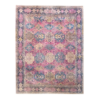 Late 19th Century Persian Lavar Kirman Rug For Sale