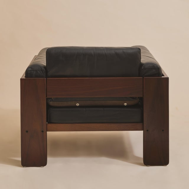 Afra & Tobia Scarpa Italian 'Bastiano' Leather Longue Chair By Afra & Tobia Scarpa for Gavina, 1960s For Sale - Image 4 of 11
