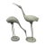 A Pair of Vintage Patinated Bronze Crane Garden Sculptures For Sale