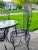 Salterini Patio Set Wrought Iron Table Peacock 4 Chairs Mid 20th C. For Sale - Image 11 of 11