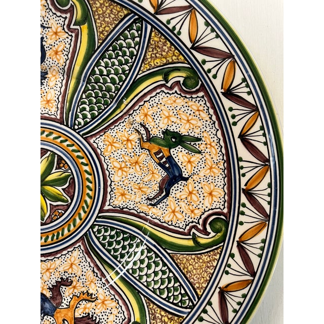 Coimbra Ceramic - Hand Painted Portuguese Plate 4 For Sale - Image 4 of 11