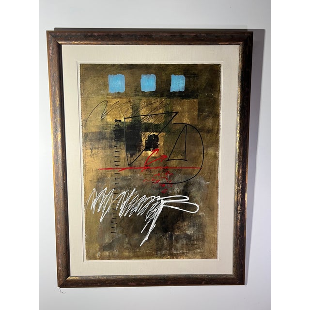 C. Scott Snyder (American, 20th Century) Original. Abstract art. Mixed Medium on Paper. FRAMED.
