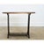 A wooden English oblong end table has been recently updated with new paint of ebonized effect and pasted découpage fish....
