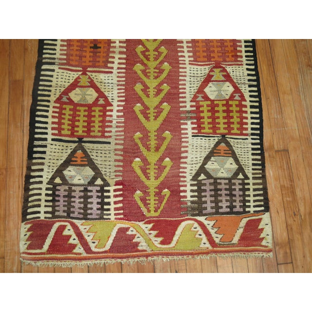 Zabihi Collection Throw Size 20th Century Turkish Prayer Kilim For Sale - Image 4 of 5