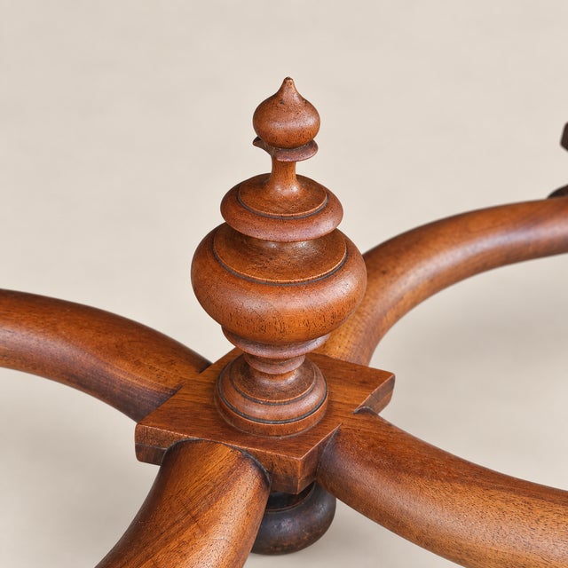 20th Century Louis XIII Style Walnut Writing Table With X-Form Stretcher For Sale - Image 10 of 10