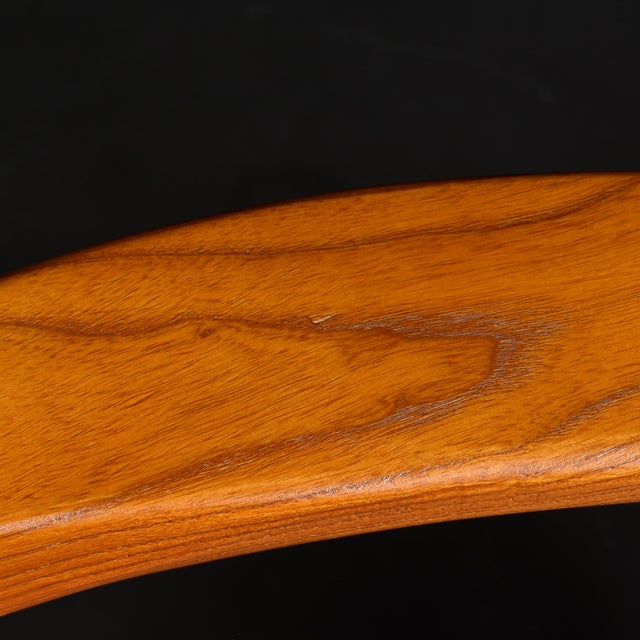 Mid-Century Modern Oak Round Chair in the Style of Hans Wegner For Sale - Image 12 of 12