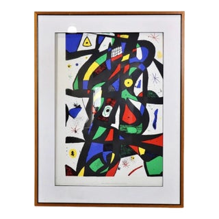 'Tribute to J. Miro' Italian Print For Sale