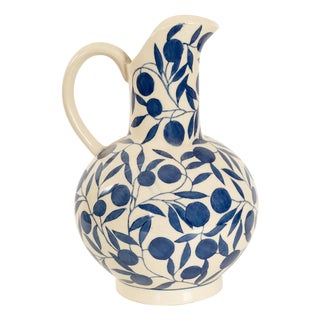 Olivia Water Pitcher Dusty Blue For Sale