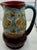 Vintage 1930’s French Majolica Pitcher /Jug With Golden Leaf Design For Sale - Image 9 of 11