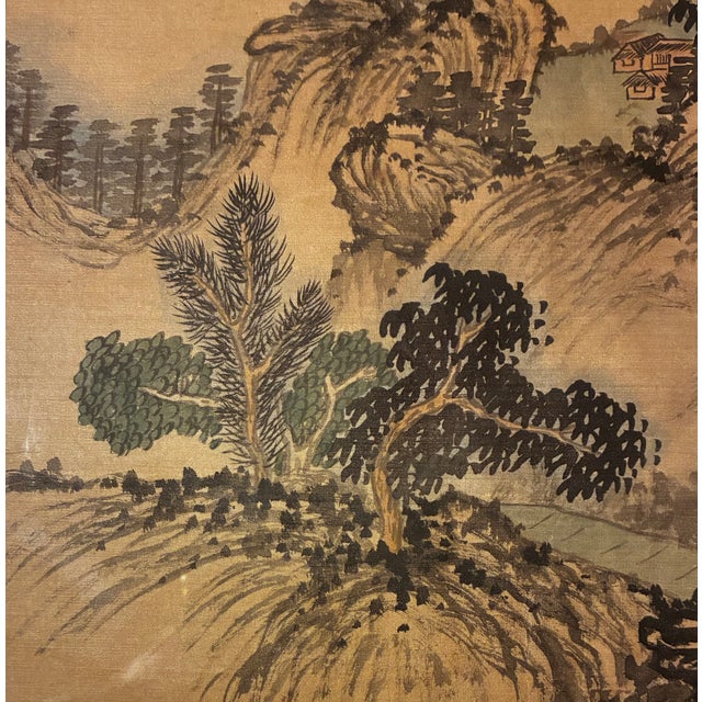 A Pair of Chinese Paintings, Ink and Color on Silk, 20th Century, Signed For Sale - Image 11 of 14