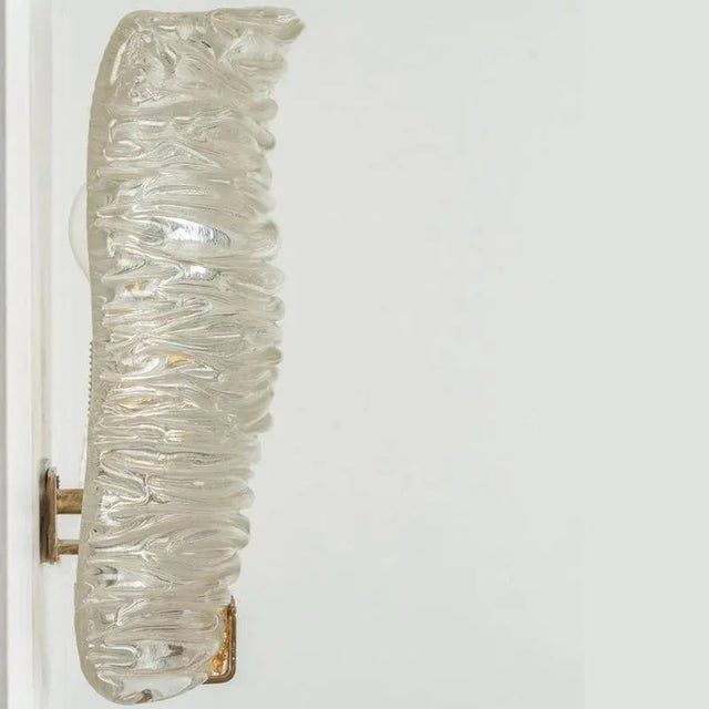 Glass and Brass Wall Light by J. T. Kalmar, 1960s For Sale - Image 9 of 18