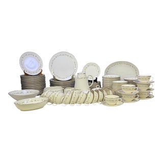 1960s Noritake 'Cornelia' Ivory China Retired Set-Service for 12 - 115 Pieces For Sale