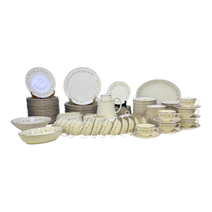 1960s Noritake 'Cornelia' Ivory China Retired Set-Service for 12 - 115 Pieces