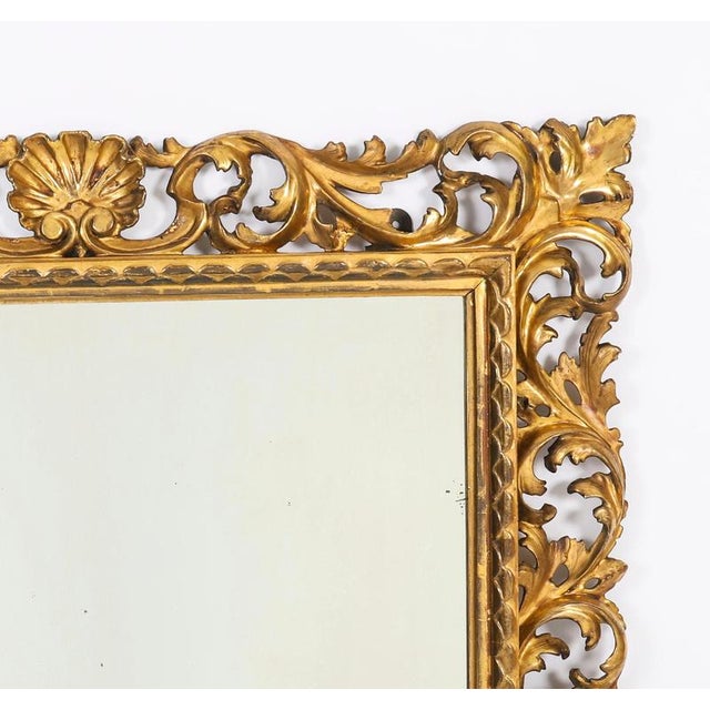 Antique Italian Giltwood Florentine Mirror, 1800s For Sale - Image 5 of 8