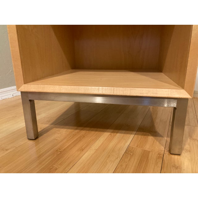 Wood Room & Board Delano Nightstand With Drawer For Sale - Image 7 of 12