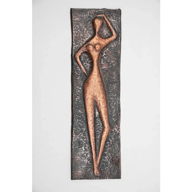 Copper Mid-Century Modern Hand-Forged Artist Copper Wall Piece, 1950s For Sale - Image 8 of 8