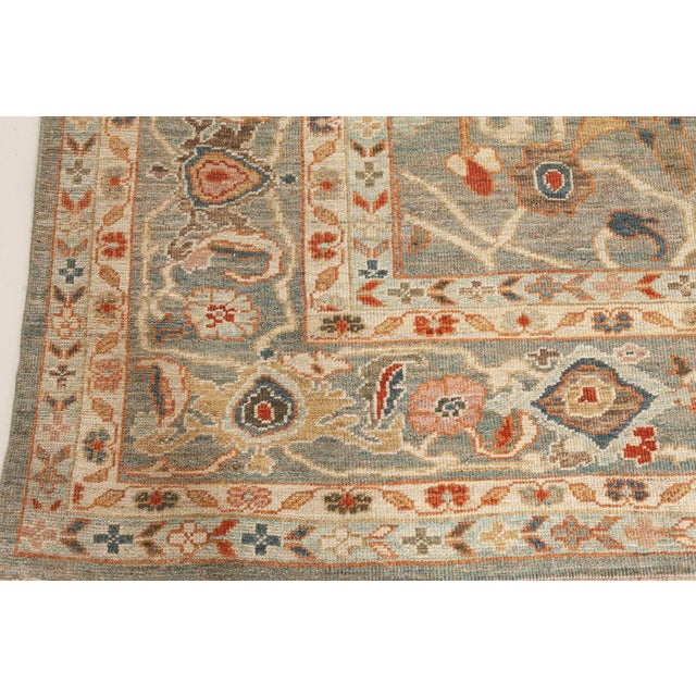Modern Inspired Traditional Sultanabad Soft Beige Rug "Skyblossom" by Doris Leslie Blau For Sale - Image 3 of 7