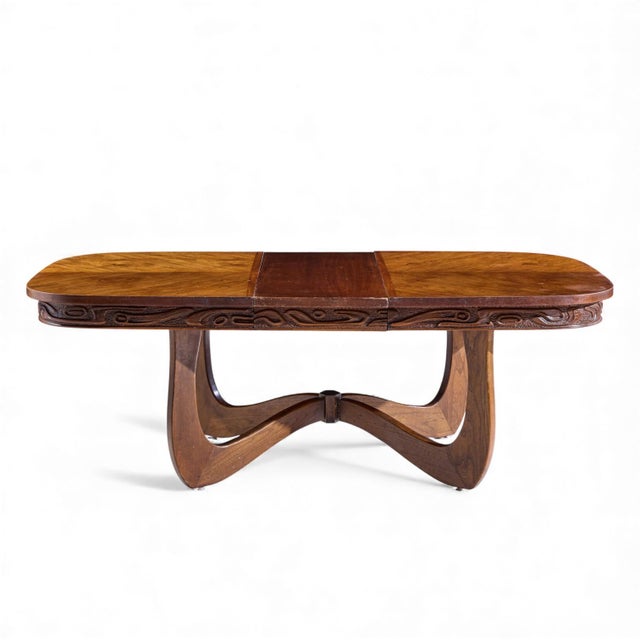Witco Style Pulaski Oceanic Mid Century Dining Table With 2 Leaves For Sale - Image 10 of 13