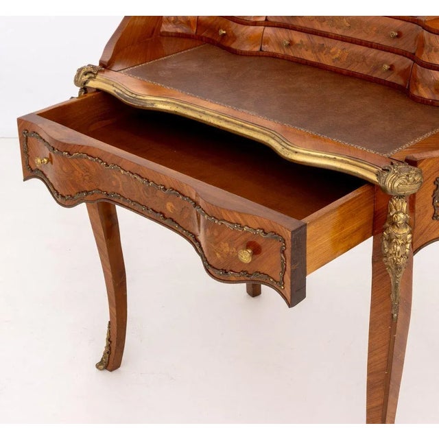 Louis XV Style Marquetry Kingwood Escritoire For Sale - Image 11 of 13