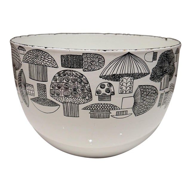 Finel Arabia Tatti Mushroom Bowl Enamelware Kaj Franck Esteri Tomula For Sale