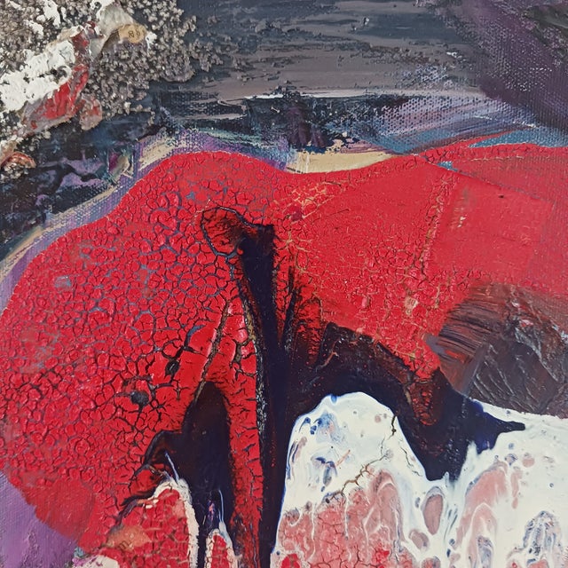 This emotionally charged painting is titled "From Happiness to Heartbreak 9/11". Painted by Charlotte May Campbell, a...