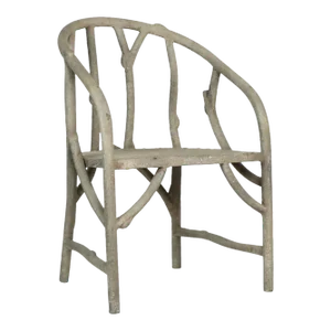 Matthew Izzo Home Faux Bois Metal Indoor Outdoor Garden Chair