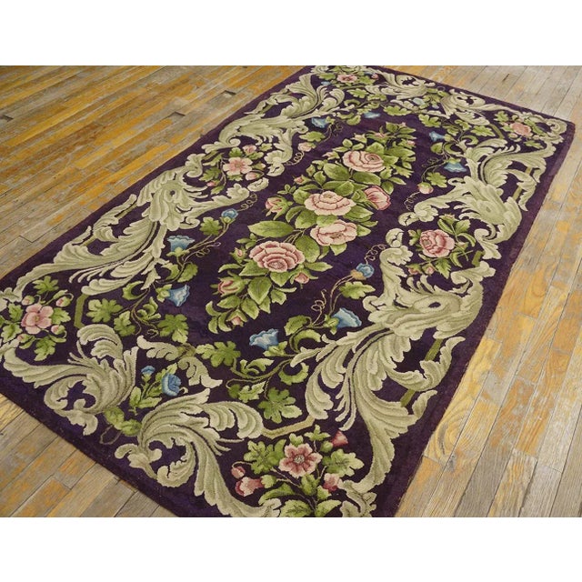 Early 20th Century American Hooked Rug ( 4' x 6'2'' - 122 x 188 cm ) General Rug Type: North & South American Specific Rug...