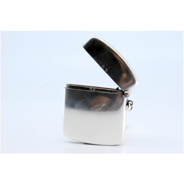 Metal Square Silver Matchbox with Sandpaper Base For Sale - Image 7 of 11