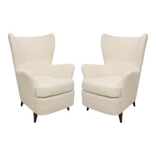 Pair of Italian Mid-Century Modern Lounge Chairs For Sale