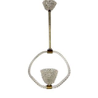 Rostrato Murano Glass Pendant Lamp, Italy, 1940s For Sale