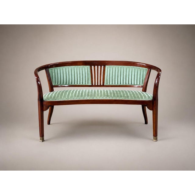 Viennese Secession Settee by Josef Maria Olbrich for Thonet, 1900s For Sale - Image 3 of 6