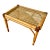 Vintage Rattan Bamboo Glass Top Table For Sale